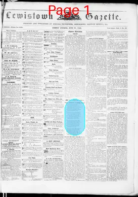 Page thumbnail for Lewistown Gazette