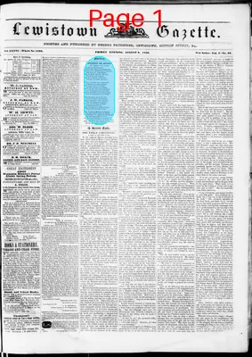 Page thumbnail for Lewistown Gazette