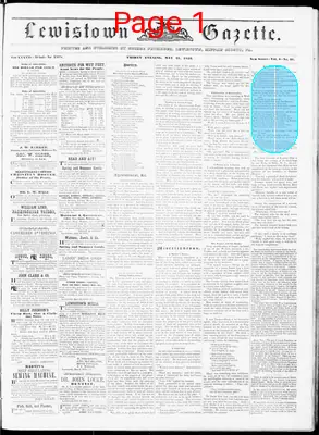 Page thumbnail for Lewistown Gazette