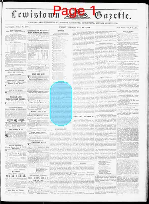 Page thumbnail for Lewistown Gazette