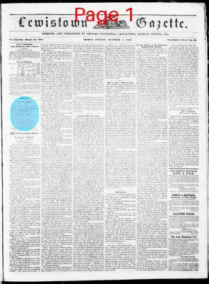 Page thumbnail for Lewistown Gazette