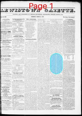 Page thumbnail for Lewistown Gazette