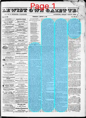 Page thumbnail for Lewistown Gazette