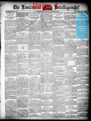 Page thumbnail for Lancaster Daily Intelligencer