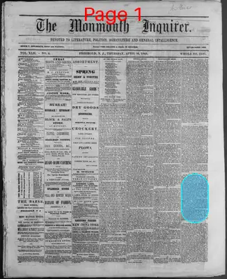 Page thumbnail for The Monmouth Inquirer
