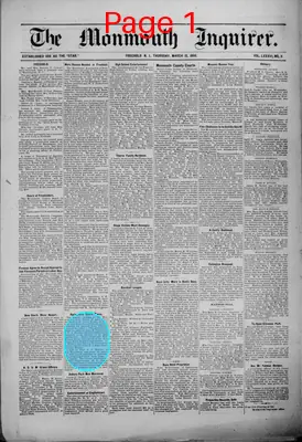 Page thumbnail for The Monmouth Inquirer