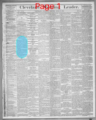 Page thumbnail for Cleveland Morning Leader