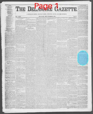 Page thumbnail for Delaware Gazette