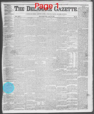 Page thumbnail for Delaware Gazette