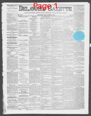 Page thumbnail for Delaware Gazette