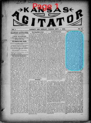 Page thumbnail for Kansas Agitator