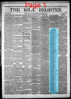 Page thumbnail for The Iola Register