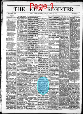 Page thumbnail for The Iola Register