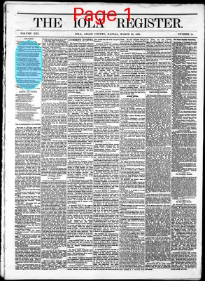 Page thumbnail for The Iola Register