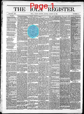 Page thumbnail for The Iola Register