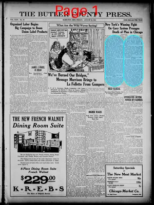 Page thumbnail for The Butler County Press