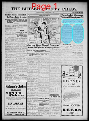 Page thumbnail for The Butler County Press