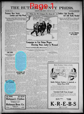 Page thumbnail for The Butler County Press
