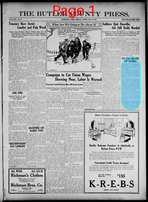 Page thumbnail for The Butler County Press