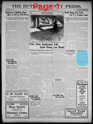 Page thumbnail for The Butler County Press