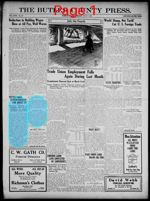 Page thumbnail for The Butler County Press