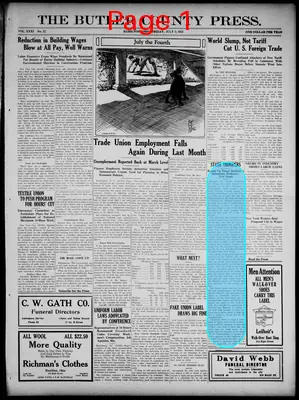 Page thumbnail for The Butler County Press