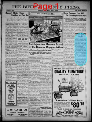 Page thumbnail for The Butler County Press