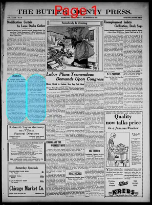 Page thumbnail for The Butler County Press
