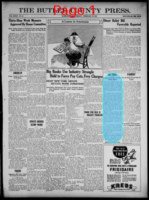 Page thumbnail for The Butler County Press
