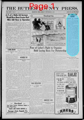 Page thumbnail for The Butler County Press