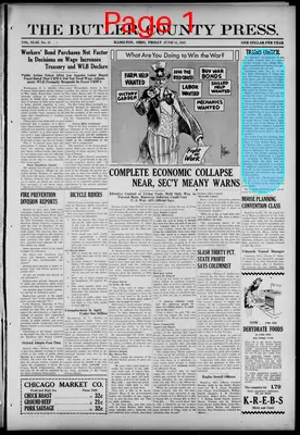 Page thumbnail for The Butler County Press