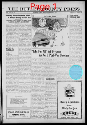 Page thumbnail for The Butler County Press