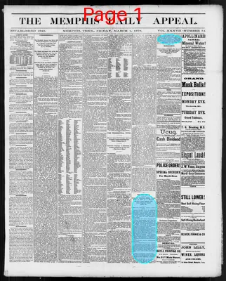 Page thumbnail for Memphis Daily Appeal