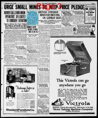 Page thumbnail for Great Falls Tribune