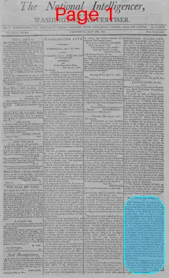 Page thumbnail for The National Intelligencer And Washington Advertiser