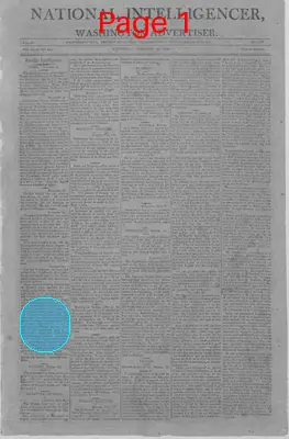 Page thumbnail for The National Intelligencer And Washington Advertiser