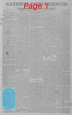 Page thumbnail for The National Intelligencer And Washington Advertiser