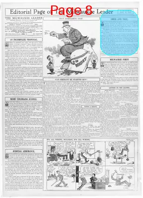 Page thumbnail for The Milwaukee Leader