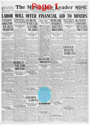 Page thumbnail for The Milwaukee Leader