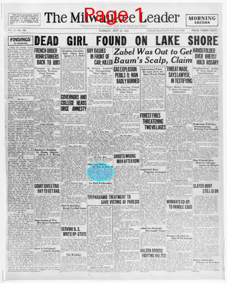 Page thumbnail for The Milwaukee Leader