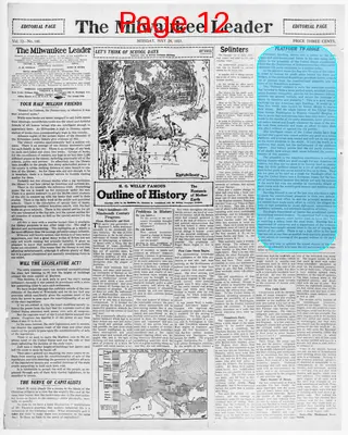 Page thumbnail for The Milwaukee Leader
