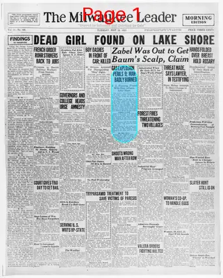 Page thumbnail for The Milwaukee Leader