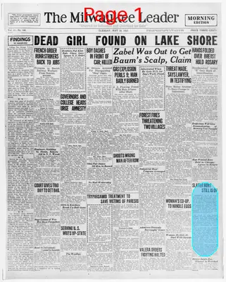 Page thumbnail for The Milwaukee Leader