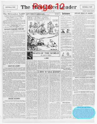 Page thumbnail for The Milwaukee Leader