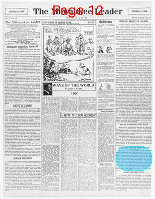 Page thumbnail for The Milwaukee Leader