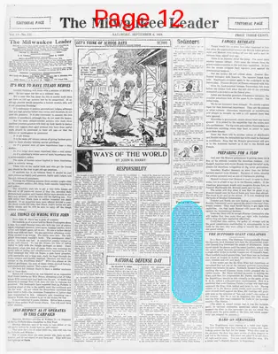 Page thumbnail for The Milwaukee Leader