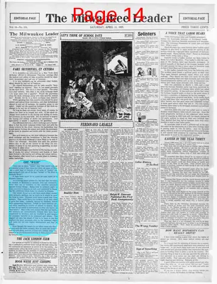 Page thumbnail for The Milwaukee Leader