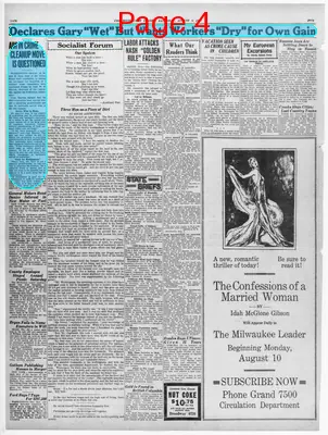 Page thumbnail for The Milwaukee Leader