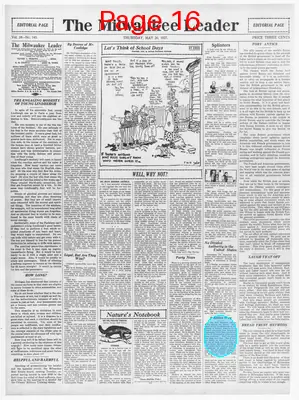 Page thumbnail for The Milwaukee Leader