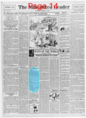 Page thumbnail for The Milwaukee Leader